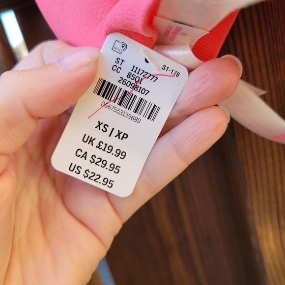 NWT Victoria's Secret Pink bralette XS coral pink floral lace vneck - Picture 9 of 10